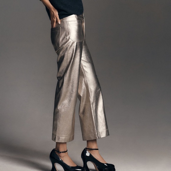 Maeve Colette Metallic gold pants - Picture 2 of 7